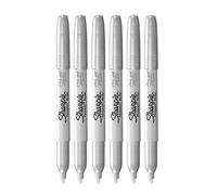 Sharpie Metallic Permanent Markers - Fine Point - Silver - Pack of 6