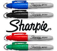 SHARPIE MINI MARKER PENS / GOLF BALL MARKING PENS / ASSORTED COLOURS X 72 PACK