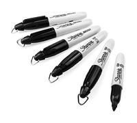 Sharpie Mini Permanent Marker - Bullet Tip - Fine Point - Black - Pack of 6