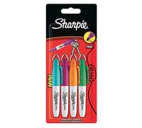 Sharpie Mini Permanent Marker Fine Tip - Assorted Fun Colours (Pack of 4)