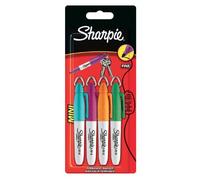 Sharpie Mini Permanent Marker Fine Tip - Assorted Fun Colours (Pack of 4)