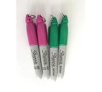 Sharpie Mini Permanent Marker Pen - 2 x Pink, 2 x Green - sold loose
