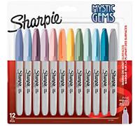 Sharpie Mystic Gems 2157681 Permanent Marker Fine Bullet - 3 mm Assorted Non Refillable Pack of 12