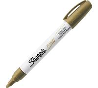 Sharpie Oil-Based Paint Marker, Medium Point, Metallic Gold, 1 Count - Great for Rock Painting