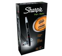 Sharpie Pen Grip Fine Tip - Red (Box of 12)