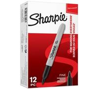 Sharpie Permanent Black Marker Pens - Pack of 12