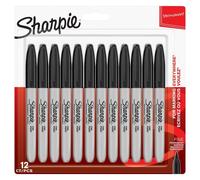 Sharpie Permanent Marker Black Fine Blister 12