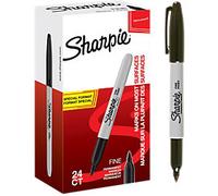 Sharpie Permanent Marker Fine Bullet - Black Water-Resistant Pack of 24