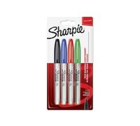 Sharpie Permanent Marker Fine Tip Assorted Colours Pack of 4 (1985858)