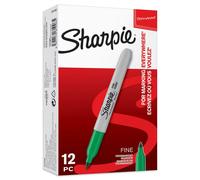 Sharpie Permanent Marker Fine Tip Green, Pack of 12