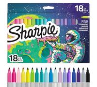 Sharpie Permanent Marker Pens Colouring Set | Limited Edition Colouring Pens | Fine Point | Assorted Colours | 18 Count