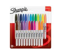 Sharpie Permanent Marker Pens Fine Point Assorted Colours Pack of 24 (2065405)