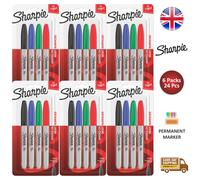 Sharpie Permanent Marker Pens Fine Point Tip Quick Dry Ink Most Surfaces X6