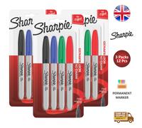 Sharpie Permanent Marker Pens Fine Point Tip Quick Dry Ink Paper Plastic Surface
