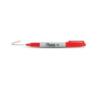 Sharpie Permanent Marker Pens Fine Tip Pack of 12 Red (S0810940)