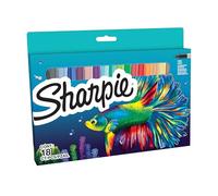 Sharpie Permanent Marker Set | Limited Edition Colour Assortment | Fine Point | 18 Count Marker Pens | Back to School Set
