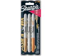 Sharpie Metallic Permanent Marker Pen Fine Assorted (3 Pack) 1849114