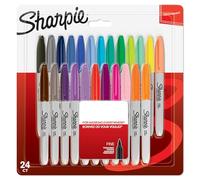 Sharpie Permanent Markers | Fine Point | Assorted Colours | 24 Count