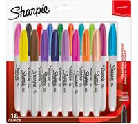Sharpie Permanent Markers | Fine Point | Assorted Fun Colours | 18 18 count