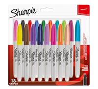 Sharpie Permanent Markers, Fine Tip, Assorted Fun Colours, 18 Pack