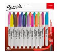 Sharpie Permanent Markers | Fine Point | Assorted Fun Colours | 18 Count