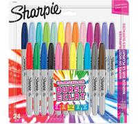 Sharpie Permanent Markers – Colour Burst & Assorted Original – Fine Point – 24 Pack