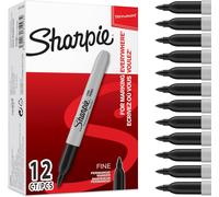 Sharpie S0810930 Fine Black Permanent Pens Box of 12