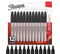 Sharpie Permanent Markers – Fine Point for Bold Details – Black Ink – 12 Pack