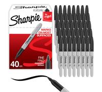 Sharpie Permanent Markers | Fine Point for Bold Details | Black Ink | 40 Marker Pens