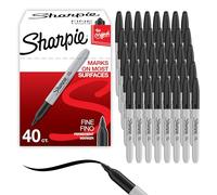 Sharpie Permanent Markers | Fine Point for Bold Details | Black Ink | 40 Marker Pens