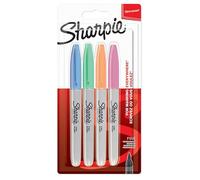 Sharpie Permanent Markers – Fine Point – Pastel Colours – 4 Count