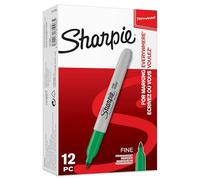 SHARPIE Pack of 6 Permanent Markers Fine Round Tip Greenaa
