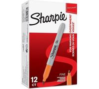Sharpie Permanent Markers | Fine Point | Orange | 12 Count