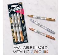 Sharpie Permanent Markers | Fine Point | Pack of 3 Assorted Metallic Colours