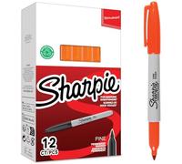 Sharpie Permanent Markers, Fine Point, Purple, Box of 12