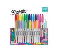 Sharpie Permanent Markers Fine Tip Colouring Pens Assorted (Pack of 24) 2205177