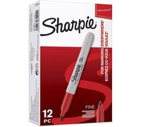 Sharpie Permanent Markers Pens Fine Point Red Box of 12 X 2 Total 24 Markers