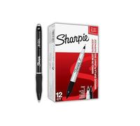 Sharpie Permanent Markers Twin Tip, Fine and Ultra Fine Points, Black, Pack of 12 plus 1 Bonus S-Gel Black Ink Pen, Medium Point (0.7mm) - No Smear, No Bleed Technology