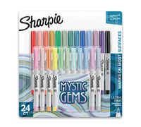 Sharpie Permanent Markers, Ultra Fine Point, Featuring Mystic Gem Color Markers, Assorted, 24 Count