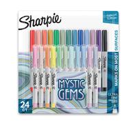 Sharpie Permanent Markers, Ultra Fine Point, Featuring Mystic Gem Color Markers, Assorted, 24 Count