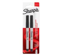 Sharpie Permanent Markers | Ultra Fine Point for Precise Marks | Black Ink | 2 Marker Pens