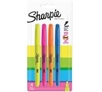 Sharpie Pocket Highlighters | Chisel Tip | Assorted Fluorescent | 4 Count