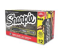 Sharpie Pro Permanent Marker, Fine Point, Black, 12-Count Marker (2017818)