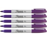 Sharpie Purple Markers, Fine Point Tip, Permanent Markers, 5-Count