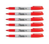 Sharpie Red Fine Markers - Pack of 6