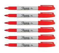 Sharpie Red Fine Markers - Pack of 6