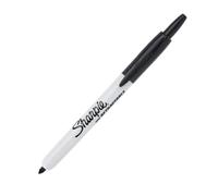 Sharpie retractable fine point permanent marker pen black ink x 1
