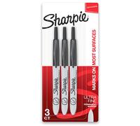 Sanford Sharpie Ultra Fine Point Retractable Permanent Markers 3/Pkg-Black,Packof1,