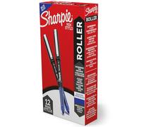 Sharpie Rollerball Pen, Needle Point (0.5mm) Precision Pen, Blue Ink, 12 Count