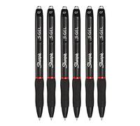 Sharpie S-Gel, Comfort Grip Gel Pens, 0.7mm Medium Point, Red Ink, 6 Count